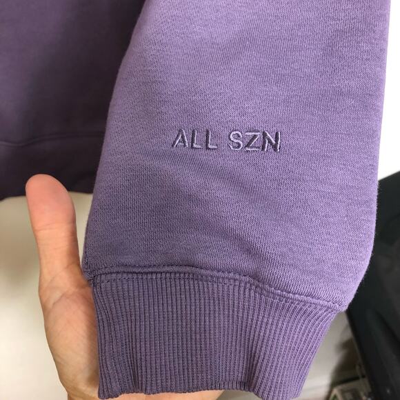 ADIDAS Sweatshirt Crew Neck Pullover ALL SZN Purple Athleisure Streetwear Medium - Picture 5 of 7
